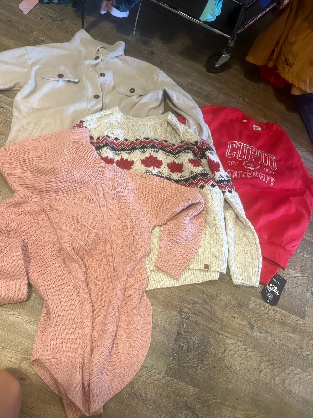 Cozy Pink Cable Knit Women's Sweater